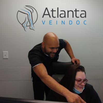 Atlanta vein doc practicioners at the vascular center reception